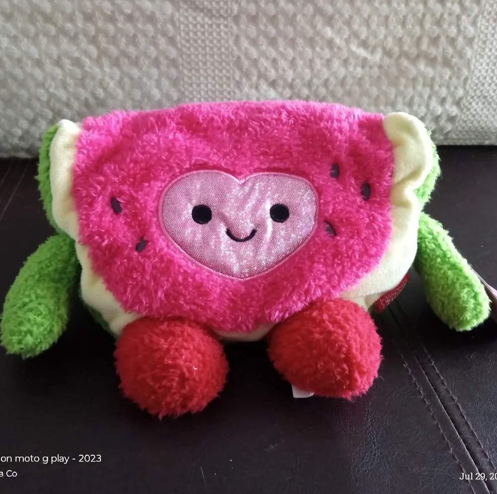 Bum Bumz Women's / Men's Weston Watermelon Plush Pink Size Large - Picture 2 of 6